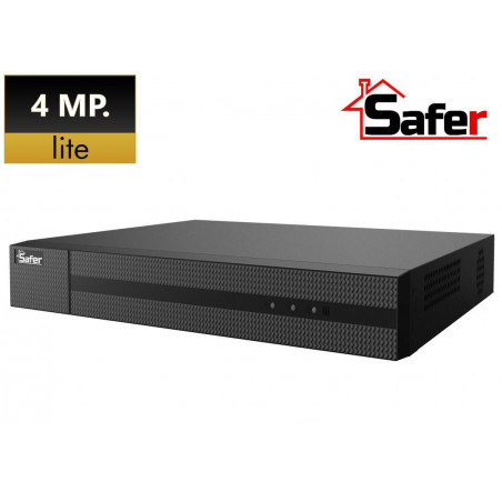 DVR 4 canale pentabrid 4MP Lite, 1 x SATA, compresie H.265+ Pro, SAFER