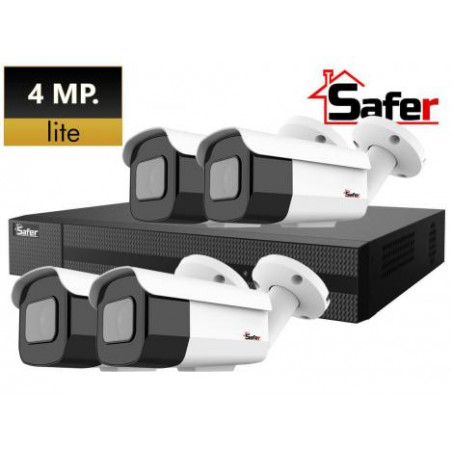 Kit 4 camere supraveghere video 4MP - LITE Safer