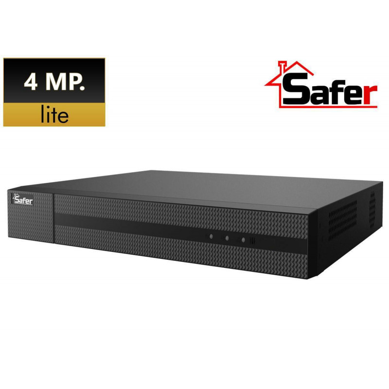 DVR 8 canale SAFER Pentabrid 4MP Lite, 1 x SATA, compresie H.265+ Pro, SAFER