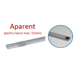 Profil aluminiu pt banda led, montaj aparent (PT), 1m