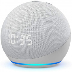 Echo Dot 4th Generation, Speaker with clock and Alexa - Glacier White