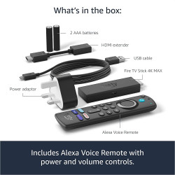 Amazon Fire TV Stick 4K MAX,  Wi-Fi 6, Bluetooth, Control TV, Control vocal Alexa, Negru