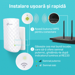 Range Extender Wi-Fi TP-Link AC750 OneMesh RE220