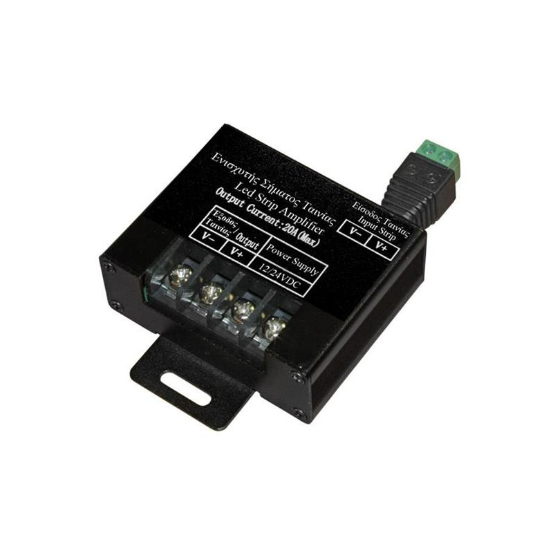 LED AMPLIFIER 12/24V 20A FOR SINGLE-COLOR LED STRIPS